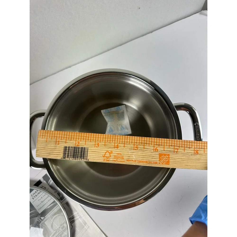 Chantal 2 Qt Stainless Steel Soup Pot SL32-160 w/ Glass Lid - New Other